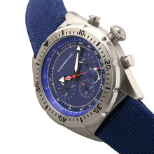 Load image into Gallery viewer, Morphic M53 Series Chronograph Fiber-Weaved Leather-Band Watch w/Date - Silver/Blue - MPH5303
