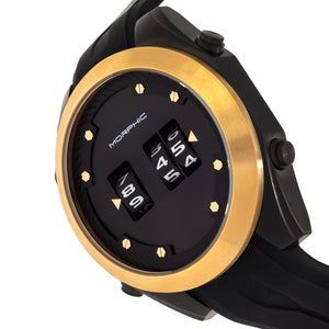 Morphic M76 Series Drum-Roll Strap Watch - Black/Gold - MPH7604