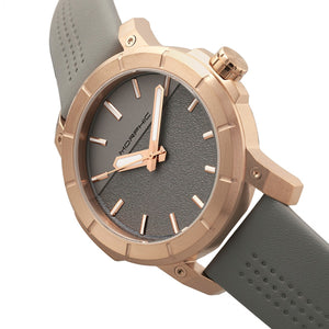 Morphic M54 Series Leather-Band Chronograph Watch - Rose Gold/Grey - MPH5406