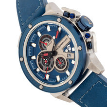 Load image into Gallery viewer, Morphic M81 Series Chronograph Leather-Band Watch w/Date - Blue/Silver  - MPH8102
