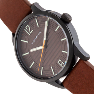 Morphic M77 Series Leather-Band Watch - Brown - MPH7706