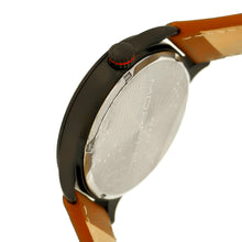 Load image into Gallery viewer, Morphic M44 Series Dual-Time Leather-Band Watch w/ Retrograde Date - Black/Green - MPH4406
