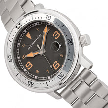 Load image into Gallery viewer, Morphic M74 Series Bracelet Watch w/Magnified Date Display - Gunmetal/Silver/Brown - MPH7402
