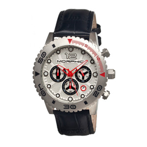 Morphic M33 Series Chronograph Men's Watch w/ Date - Silver - MPH3301