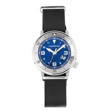 Load image into Gallery viewer, Morphic M74 Series Leather-Band Watch w/Magnified Date Display - Black/Grey/Blue - MPH7408
