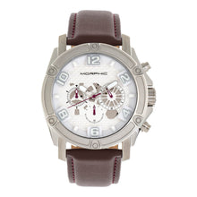Load image into Gallery viewer, Morphic M73 Series Chronograph Leather-Band Watch - Silver - MPH7301
