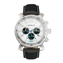 Load image into Gallery viewer, Morphic M89 Series Chronograph Leather-Band Watch w/Date - Black/White - MPH8901
