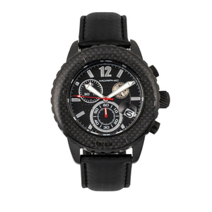 Morphic M51 Series Chronograph Leather-Band Watch w/Date - Black - MPH5104