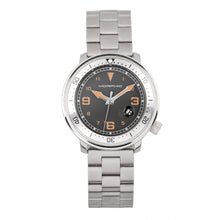 Load image into Gallery viewer, Morphic M74 Series Bracelet Watch w/Magnified Date Display - Gunmetal/Silver/Brown - MPH7402
