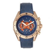Load image into Gallery viewer, Morphic M66 Series Skeleton Dial Leather-Band Watch w/ Day/Date - Rose Gold/Blue - MPH6605
