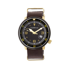 Load image into Gallery viewer, Morphic M58 Series Nato Leather-Band Watch w/ Date - Gold/Dark Brown - MPH5804
