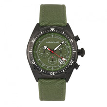 Load image into Gallery viewer, Morphic M53 Series Chronograph Fiber-Weaved Leather-Band Watch w/Date - Black/Olive - MPH5306
