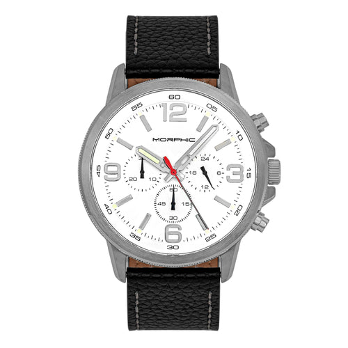 Morphic M86 Series Chronograph Leather-Band Watch - MPH8601