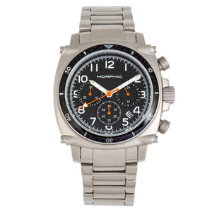 Morphic M83 Series Chronograph Bracelet Watch w/ Date - Silver/Black - MPH8301