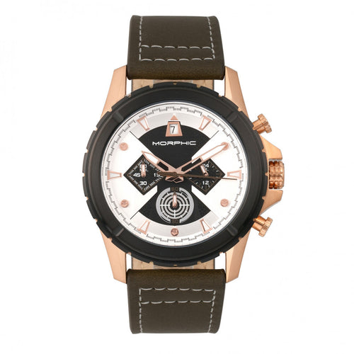 Morphic M57 Series Chronograph Leather-Band Watch - MPH5706