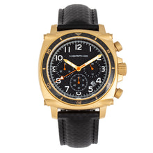 Load image into Gallery viewer, Morphic M83 Series Chronograph Leather-Band Watch w/ Date - Gold/Black - MPH8306
