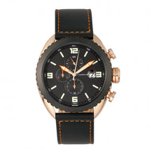 Load image into Gallery viewer, Morphic M64 Series Chronograph Leather-Band Watch w/ Date - Rose Gold/Black - MPH6404
