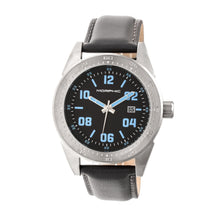 Load image into Gallery viewer, Morphic M63 Series Leather-Band Watch w/Date - Silver/Black - MPH6301
