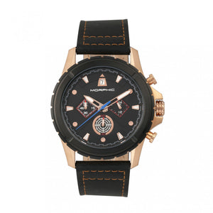 Morphic M57 Series Chronograph Leather-Band Watch