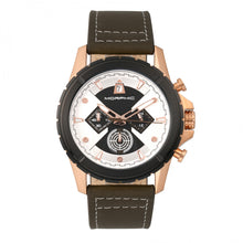 Load image into Gallery viewer, Morphic M57 Series Chronograph Leather-Band Watch - Rose Gold/Olive - MPH5706
