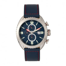 Load image into Gallery viewer, Morphic M64 Series Chronograph Leather-Band Watch w/ Date - Silver/Blue - MPH6403
