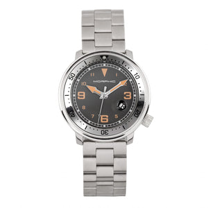 Morphic M74 Series Bracelet Watch w/Magnified Date Display - Gunmetal/Grey/Brown - MPH7403