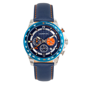 Morphic M88 Series Chronograph Leather-Band Watch w/Date - Navy/Blue - MPH8802