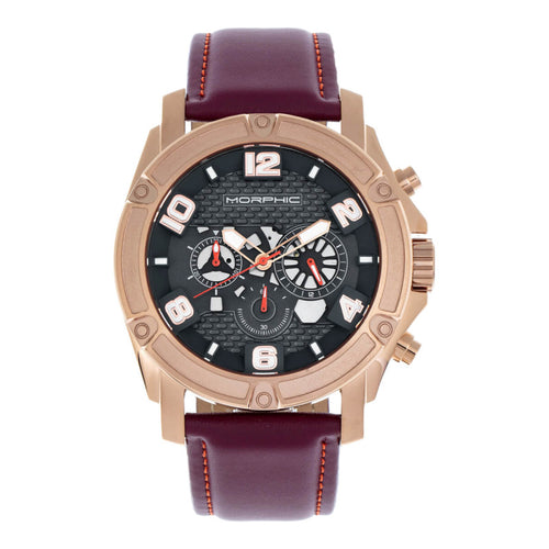 Morphic M73 Series Chronograph Leather-Band Watch - MPH7305