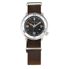 Load image into Gallery viewer, Morphic M74 Series Leather-Band Watch w/Magnified Date Display - Brown/Silver/Black/White - MPH7415

