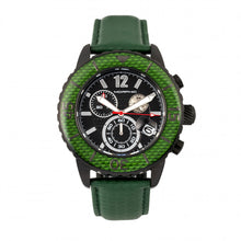 Load image into Gallery viewer, Morphic M51 Series Chronograph Leather-Band Watch w/Date - Black/Green - MPH5105
