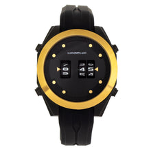 Load image into Gallery viewer, Morphic M76 Series Drum-Roll Strap Watch - Black/Gold - MPH7604
