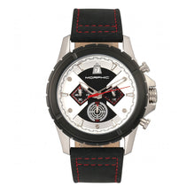 Load image into Gallery viewer, Morphic M57 Series Chronograph Leather-Band Watch - Silver/Black - MPH5701
