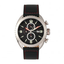 Load image into Gallery viewer, Morphic M64 Series Chronograph Leather-Band Watch w/ Date - Silver/Black - MPH6402
