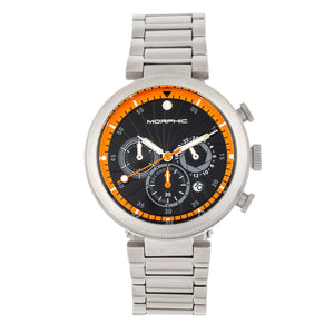 Morphic M87 Series Chronograph Bracelet Watch w/Date - Silver/Orange - MPH8704