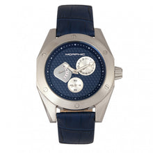 Load image into Gallery viewer, Morphic M46 Series Leather-Band Men&#39;s Watch w/Date - Silver/Navy - MPH4603
