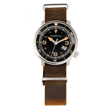 Load image into Gallery viewer, Morphic M74 Series Leather-Band Watch w/Magnified Date Display - Brown/Black &amp; Gold/Black - MPH7411
