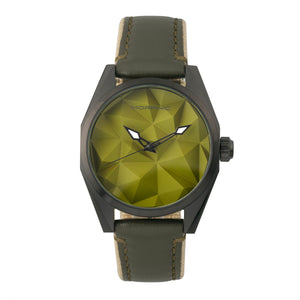 Morphic M59 Series Leather-Overlaid Canvas-Band Watch - Olive - MPH5906