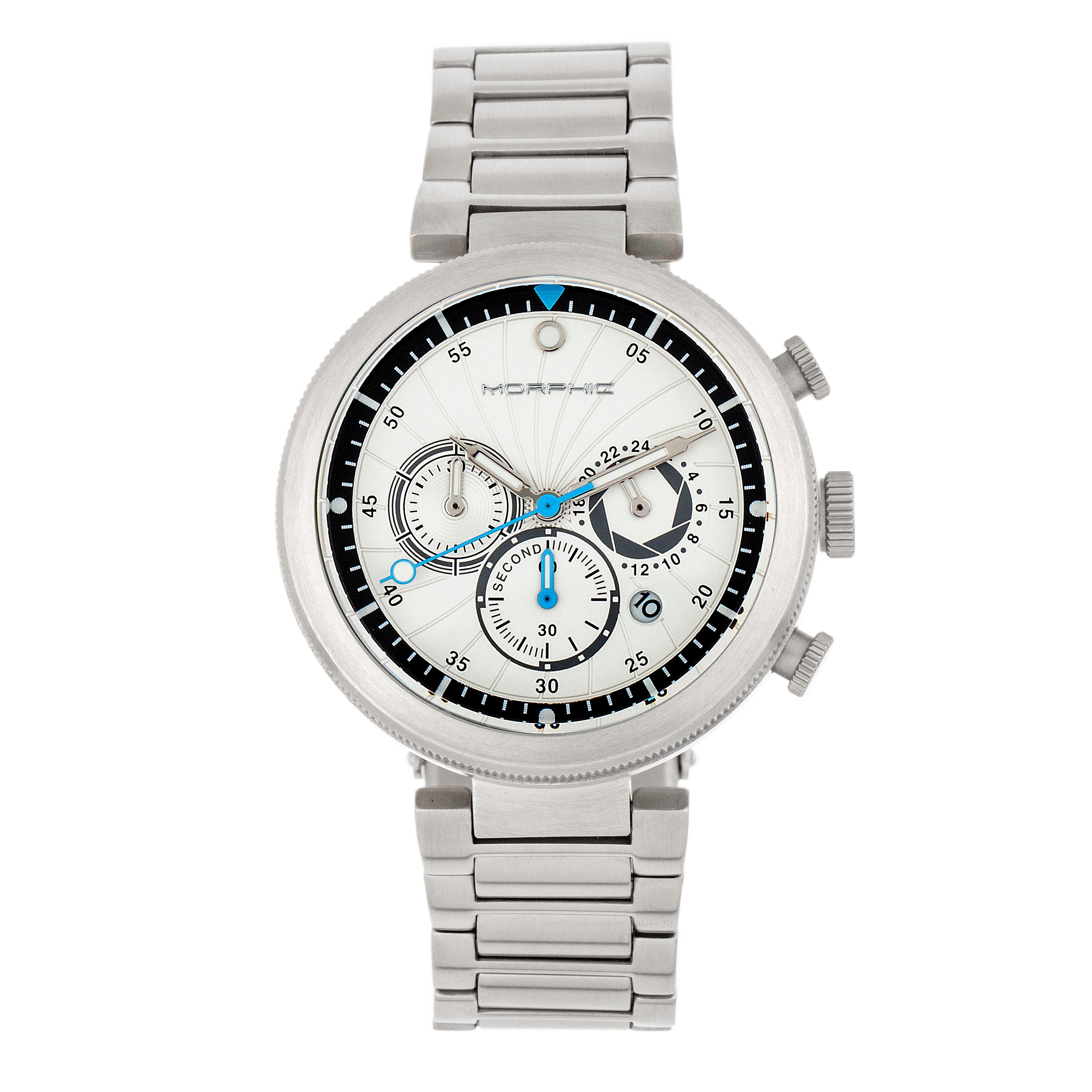 エムピウ Morphic M87 Series Men's Watch Silver Band Silver Case MPH8701