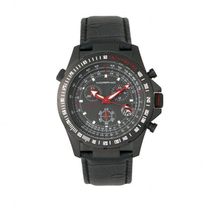 Morphic M36 Series Leather-Band Chronograph Watch - Black - MPH3605
