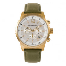 Load image into Gallery viewer, Morphic M67 Series Chronograph Leather-Band Watch w/Date - Gold/Olive - MPH6703
