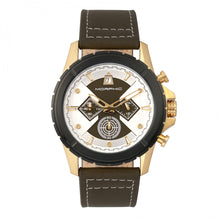 Load image into Gallery viewer, Morphic M57 Series Chronograph Leather-Band Watch - Gold/Olive - MPH5704
